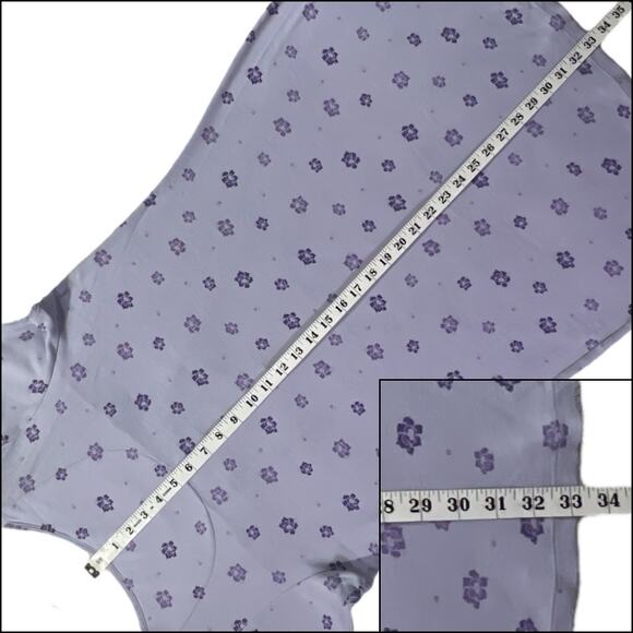 Croft & Barrow Intimates Short Sleeve Purple Lavender Floral Nightgown Medium - Picture 10 of 11
